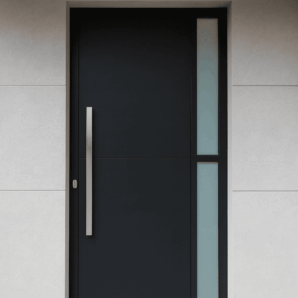 Porta Lambril Preto Com Visor Lateral 210x100