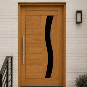 Porta Angelim Pedra Alto Padrão Vidro S 210x100