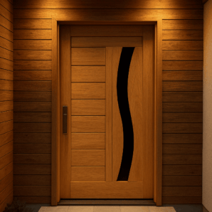 Porta Angelim Pedra Alto Padrão vidro S 210x80