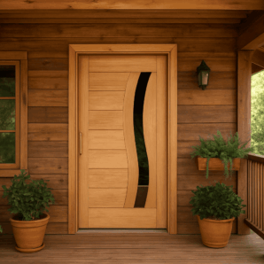 Porta Angelim Pedra Alto Padrão Vidro S 210x120