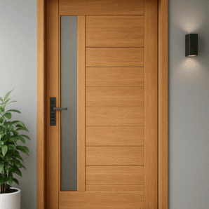 Porta Angelim Pedra Alto Padrão Vidro Reto 210x120