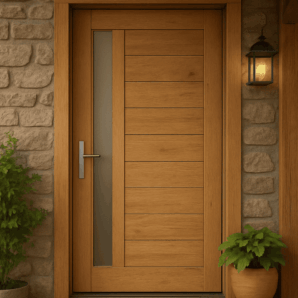 Porta Angelim Pedra Alto Padrão Visor Reto 210x100