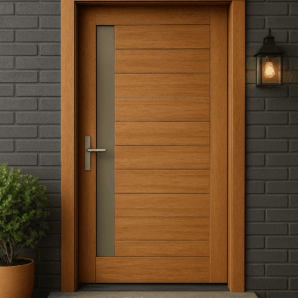 Porta Angelim Pedra Alto Padrão Visor Reto 210x80